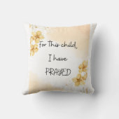 Voor dit kind heb ik gebeden: boerendoek kussen (Achterkant)