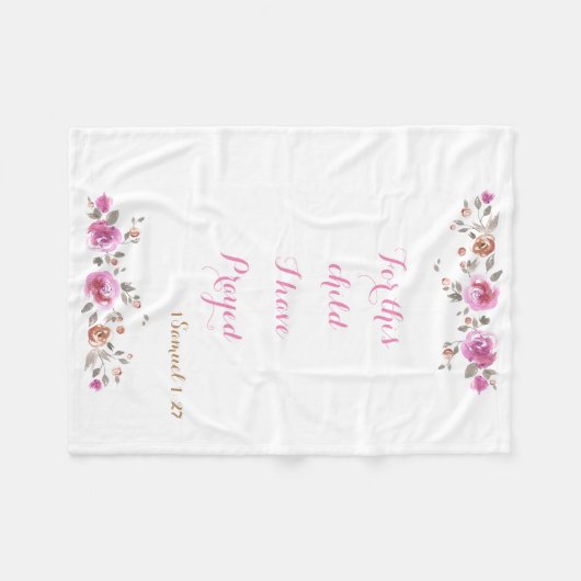 Voor dit kind heb ik gebeden fleece deken (Voorkant (Horizontaal))