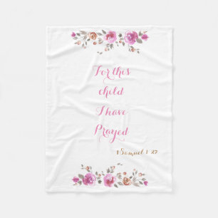 Voor dit kind heb ik gebeden fleece deken