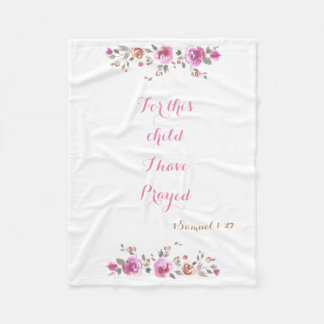 Voor dit kind heb ik gebeden fleece deken