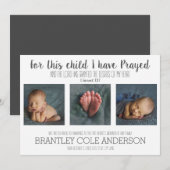 Voor dit kind heb ik geboorteaankondiging gebeden aankondiging (Voorkant / Achterkant)