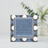 Voor dit kind heb ik geboorteaankondiging gebeden aankondiging (Staand voorkant)