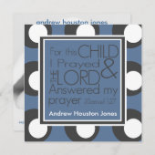 Voor dit kind heb ik geboorteaankondiging geprezen aankondiging (Voorkant / Achterkant)