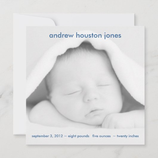 Voor dit kind heb ik geboorteaankondiging geprezen aankondiging (Achterkant)