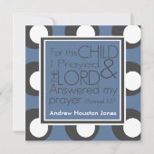 Voor dit kind heb ik geboorteaankondiging geprezen aankondiging (Voorkant)