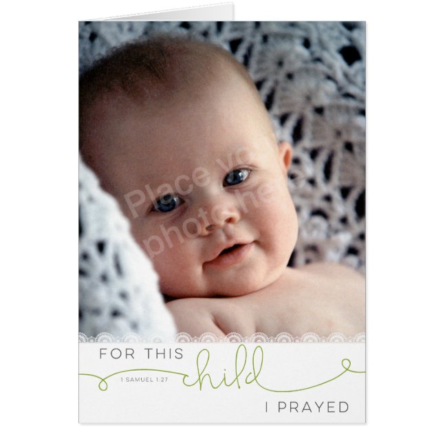 Voor dit kind heb ik gegeten - 1 Samuel 1:27 (Voorkant)