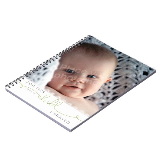 Voor dit kind heb ik gegeten - 1 Samuel 1:27 Notitieboek (Linkerzijde)