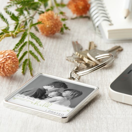 Voor dit kind heb ik gegeten - 1 Samuel 1:27 Sleutelhanger (Zijkant)