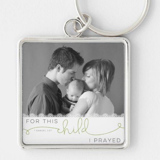 Voor dit kind heb ik gegeten - 1 Samuel 1:27 Sleutelhanger (Voorkant)