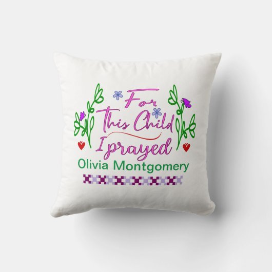 Voor dit kind heb ik gegeten kussen (Achterkant)