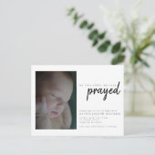 Voor dit kind hebben we baptisme uitnodiging P (Staand voorkant)