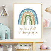 Voor dit kind hebben we Boho Blue Rainbow Poster g