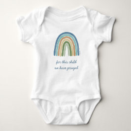 Voor dit kind hebben we Boho Rainbow Blue gebeden Romper