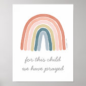 Voor dit kind hebben we Boho Waterverf Rainbow gep Poster (Voorkant)