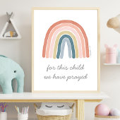 Voor dit kind hebben we Boho Waterverf Rainbow gep Poster