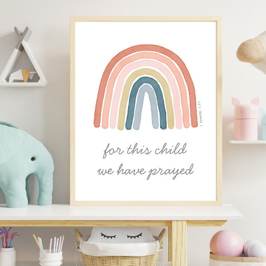 Voor dit kind hebben we Boho Waterverf Rainbow gep Poster