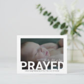 Voor dit kind hebben we de geboorteaankondiging ge aankondigingskaart (Staand voorkant)