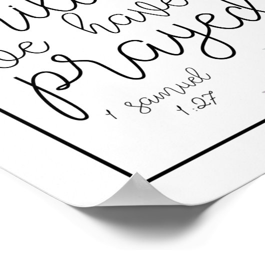 Voor dit kind hebben we gebeden. -1 Samuel 1:27 Poster (Hoek)