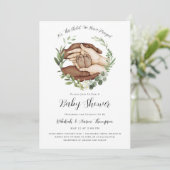 Voor dit kind hebben we gebeden Baby shower uitnod Kaart (Staand voorkant)