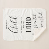 Voor dit Kind hebben we gebeden & De Heer heeft ve Sherpa Deken (Voorkant (horizontaal))