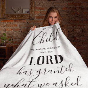 Voor dit Kind hebben we gebeden & De Heer heeft ve Sherpa Deken