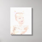 Voor dit kind hebben we gebeden Foto Canvas Afdruk (Voorkant)