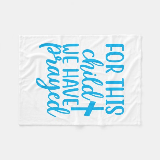 Voor dit kind hebben we gebeden met kruis fleece deken (Voorkant (Horizontaal))