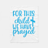 Voor dit kind hebben we gebeden met kruis fleece deken (Voorkant)
