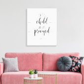 Voor dit kind hebben we gegeten, 1 Samuel 1:27 Canvas Afdruk (Insitu (Woonkamer))