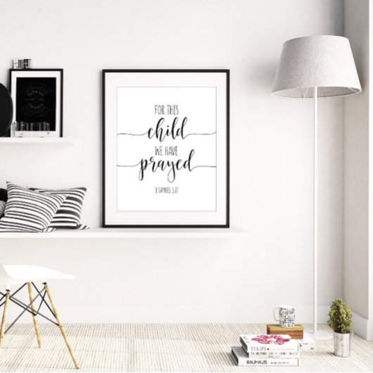 Voor dit kind hebben we gegeten, 1 Samuel 1:27 Poster