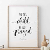 Voor dit kind hebben we gegeten, 1 Samuel 1:27 Poster