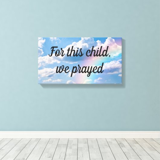 Voor dit kind hebben we neursery Bedroom Wall Art  Canvas Afdruk (Insitu (Houten vloer))