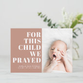 Voor dit kind hebben wij de Foto van de Schrift va Aankondiging (Staand voorkant)