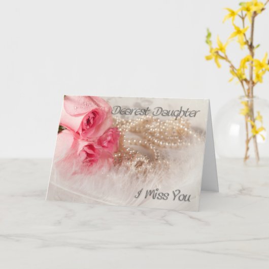 Voor dochter, ik mis je kaart (Gele Bloem)