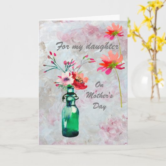 Voor Dochter op moederdag Kaart (Gele Bloem)