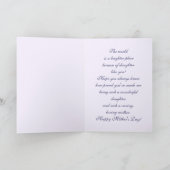 Voor Dochter op Moederdag Wenskaarten Kaart (Binnen)