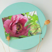 Voor dochter Rode Pioen Bloemige Moederdag Kaart