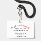 Voor Doggen VIP's Badge (Achterkant met lanyard)
