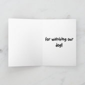 Voor Dog's en Hun Walkers! Bedankkaart (Binnen)