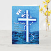 Voor drievoudig Jubileum van Baptisme Dove en Cros Kaart (Gele Bloem)