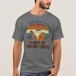 voor Drink koffie, grappig Dierenvriend voor manne T-shirt