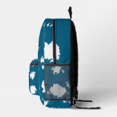 Voor Dromers – Blauwe Spat Backpack Bedrukte Rugzak (Rechts)
