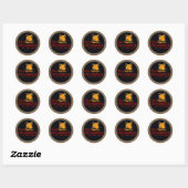 voor drummers ronde sticker (Vel)