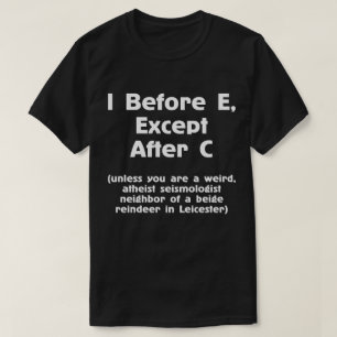 Voor E Grammar Funny Wiskunde T-shirt