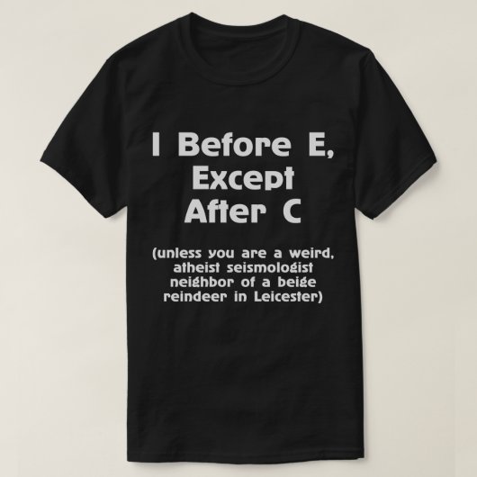 Voor E Grammar Funny Wiskunde T-shirt (Design voorkant)