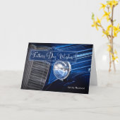 voor Echtgenoot in de Vaderdag Klassieke auto in b Kaart (Gele Bloem)