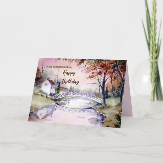Voor echtgenoot op de 'Birthday Arched Bridge'-Wat Kaart (Voorkant)