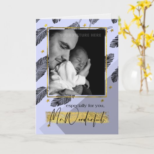 Voor echtgenoot op de Vaderdag op de douanekaart Kaart (Gele Bloem)