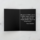 Voor echtgenoot op Vaderdag Aangepaste foto Feestdagen Kaart (Binnen)