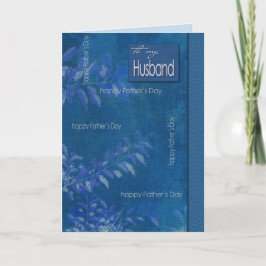 Voor echtgenoot op Vaderdag blauw lederen patroon Kaart